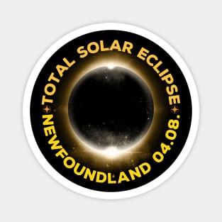 Total Solar Eclipse 2024 Newfoundland, Canada Magnet